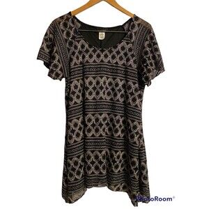 Brittany Black High Low Top Black/Silver Lacy XL